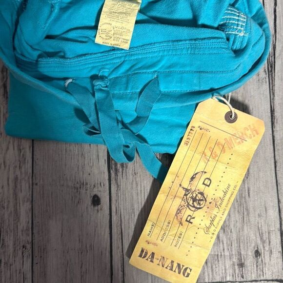 NWT  Da-nang Purple sequined capri sweats size XS - Picture 7 of 7